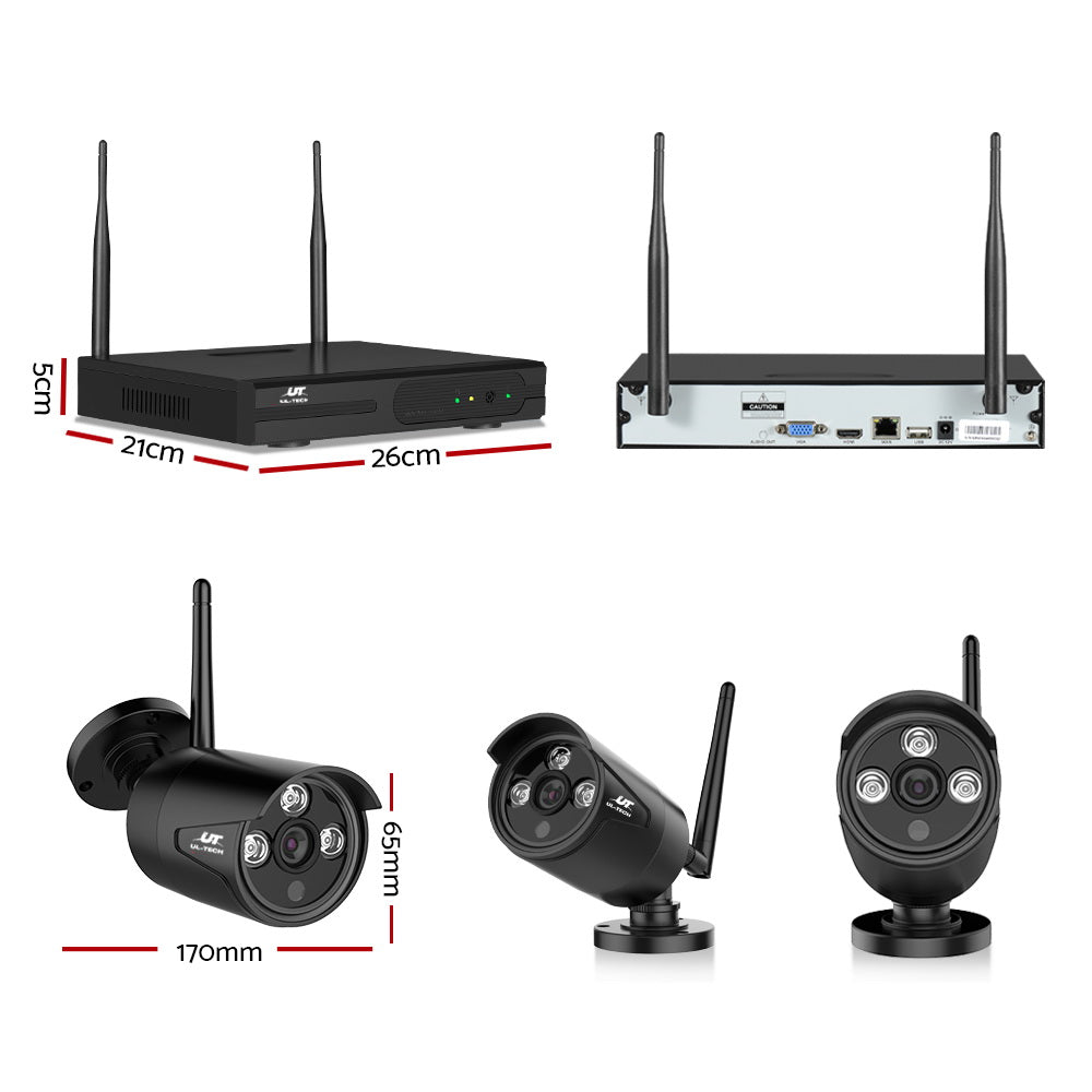 NNEDSZ -1080P 8CH Wireless Security Camera NVR Video