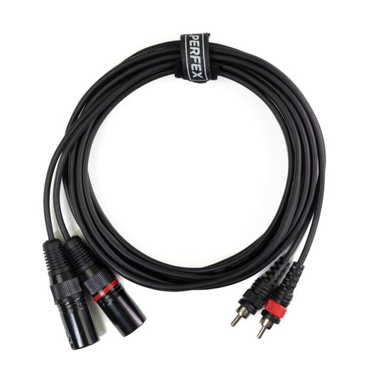 Perfex XLR male to phono RCA cable (3m)