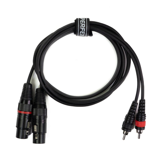 Perfex XLR female to phono RCA cable (1.3m)